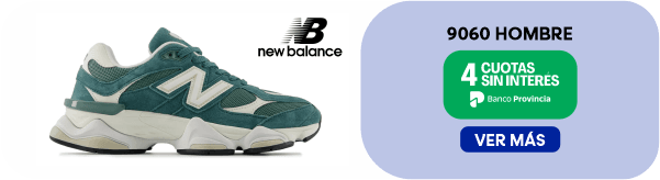 new balance 9060 HOMBRE 4 CUOTAS SIN INTERÉS Banco Provincia VER MÁS